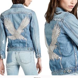 Lucky brand jean jacket eagle